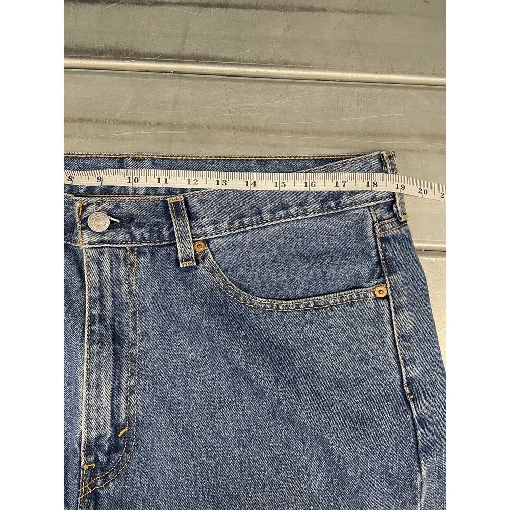 Levis 505 Straight Jeans Mens 36X30 Blue Denim Medium Wash Casual‎ - Picture 5 of 8